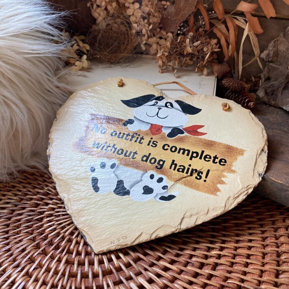 Plain Jane Slate Wall Hanging “ No outfit is complete without dog hairs! NWT - Picture 2 of 3
